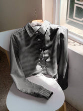 EMERY ROSE Women's Elegant V-Neck Blouse, Autumn